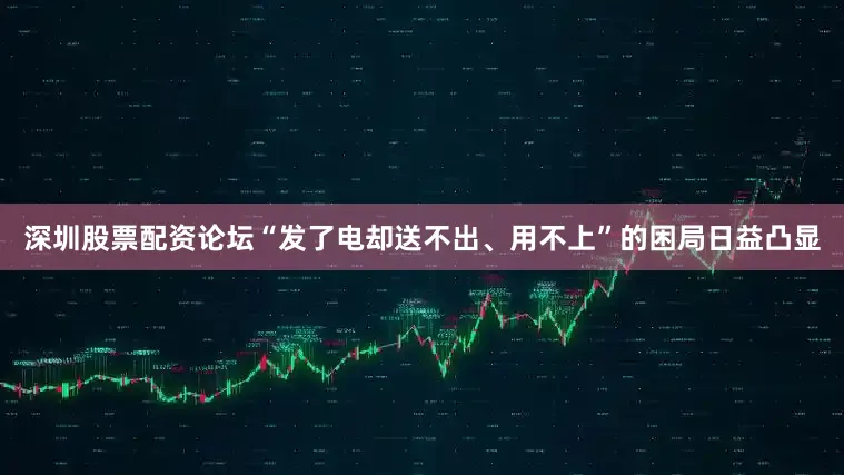 深圳股票配资论坛“发了电却送不出、用不上”的困局日益凸显